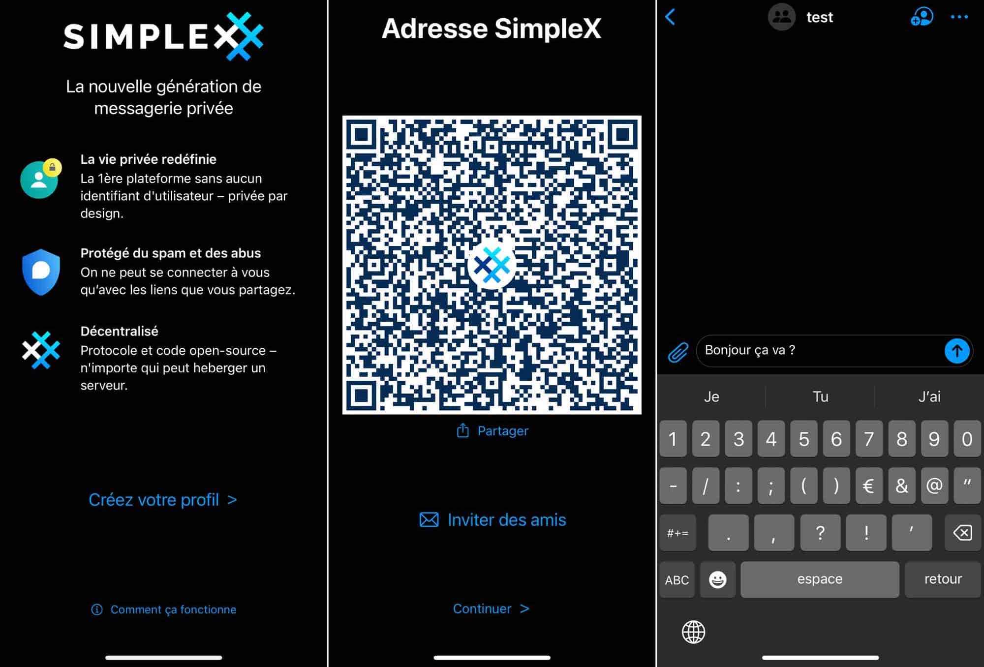 App messagerie SimpleX