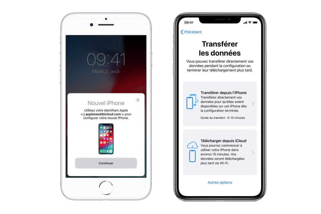 comment transferer les données entre iphone