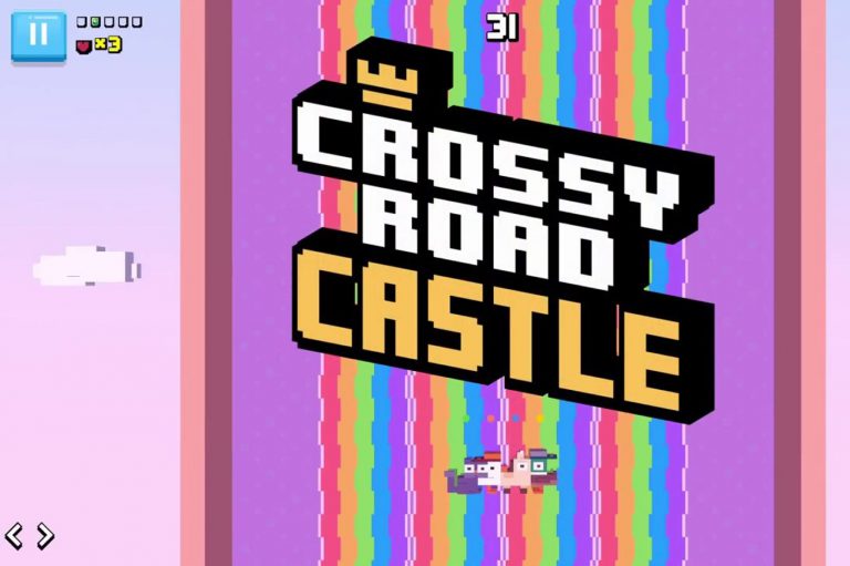 crossy road castle ad