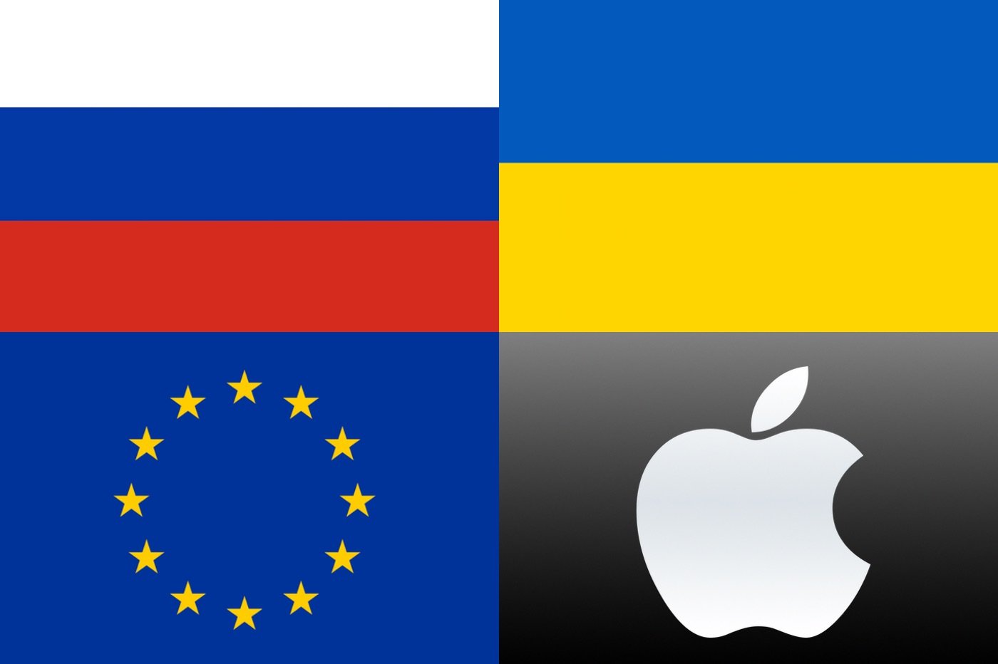 Ukraine, Russie, U.E., Apple