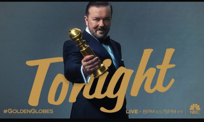 Ricky Gervais et Tim Cook aux Golden Globes