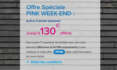 Pink Week-end Boursorama Banque