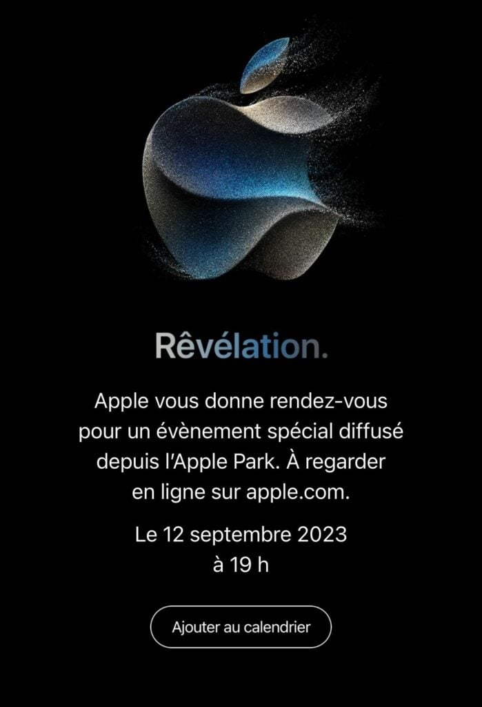 Apple confirme la date du Keynote iPhone 15