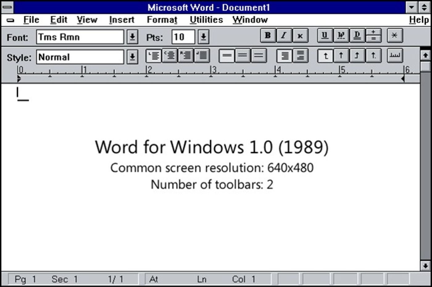 Word ancienne version 1989