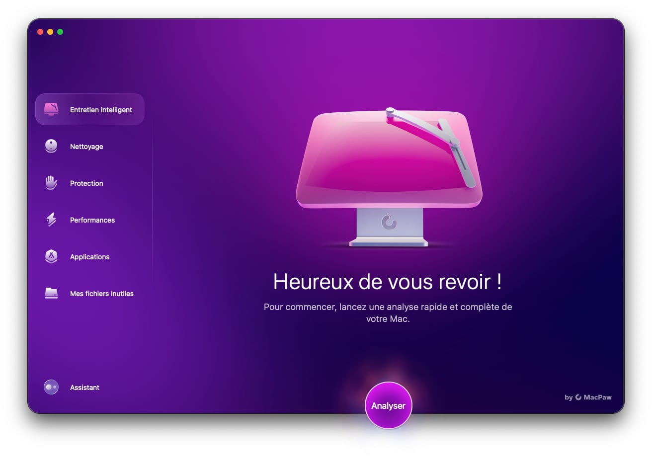 CleanMyMac fenêtre principale