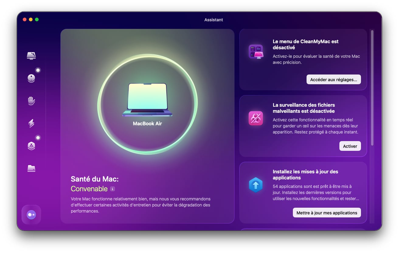 CleanMyMac santé