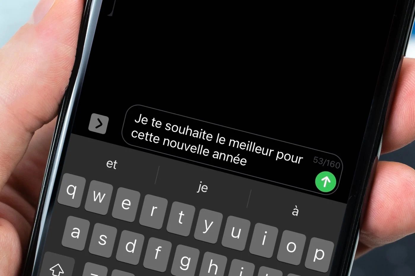 Souhait bonne année raccourci iOS