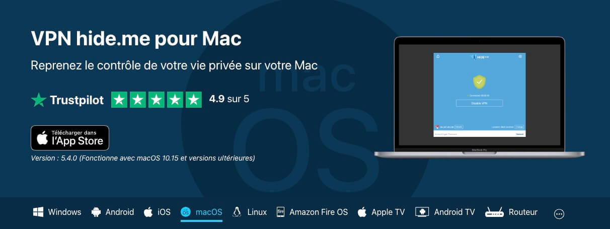 Hide.me VPN pour Mac