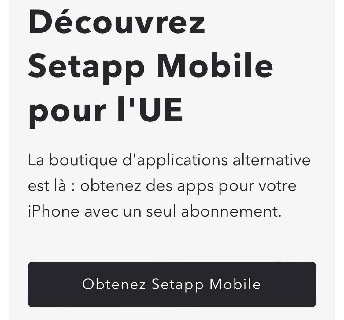 Installation Setapp Mobile Safari