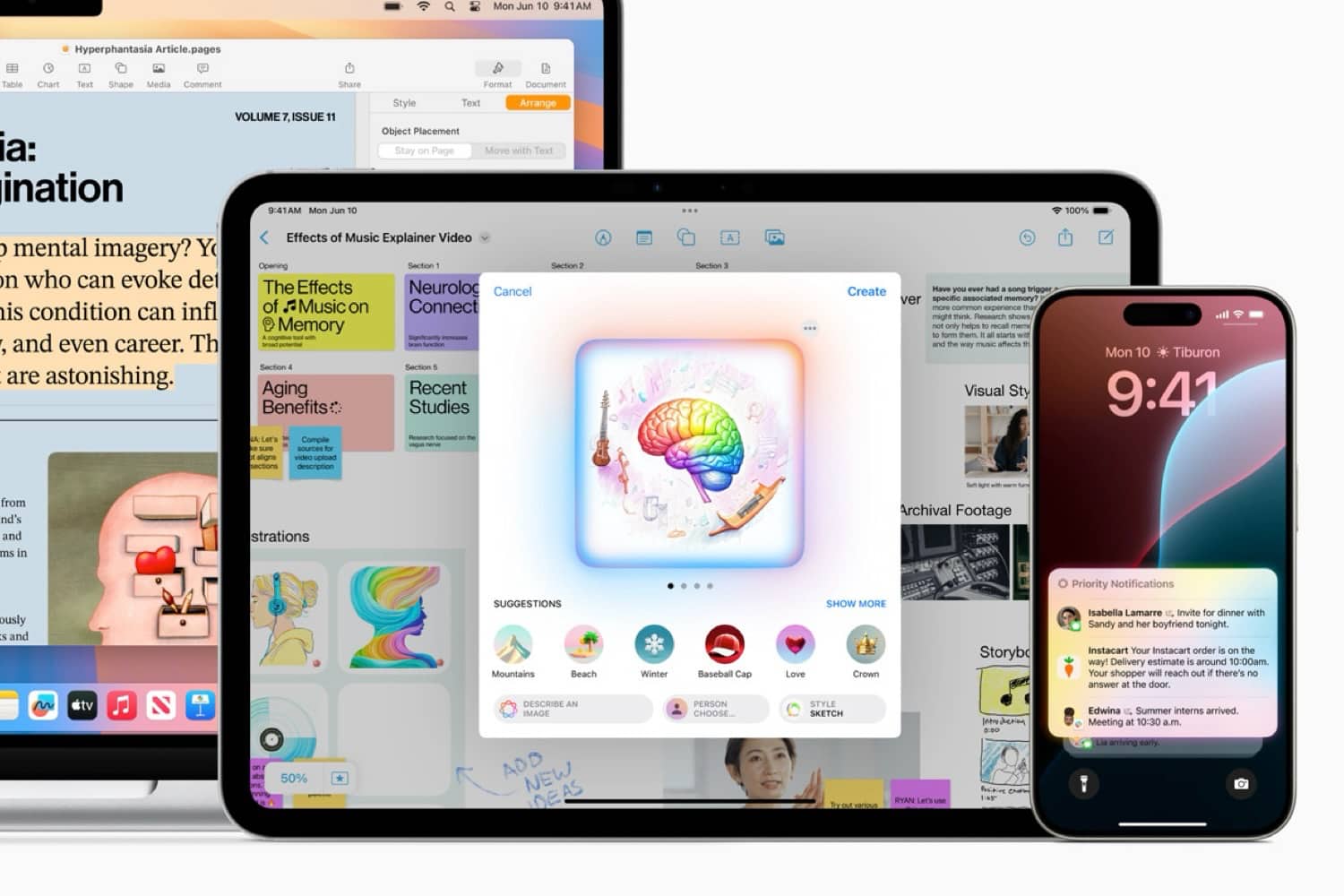 Apple Intelligence iPhone iPad et Mac