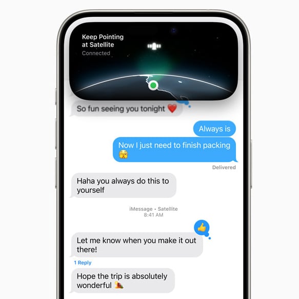 iPhone satellite iOS 18