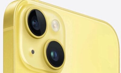 iPhone 14 Plus jaune et capteurs photo