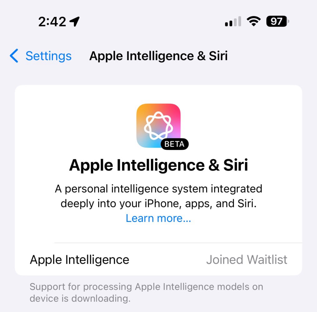 Apple Intelligence liste d'attente