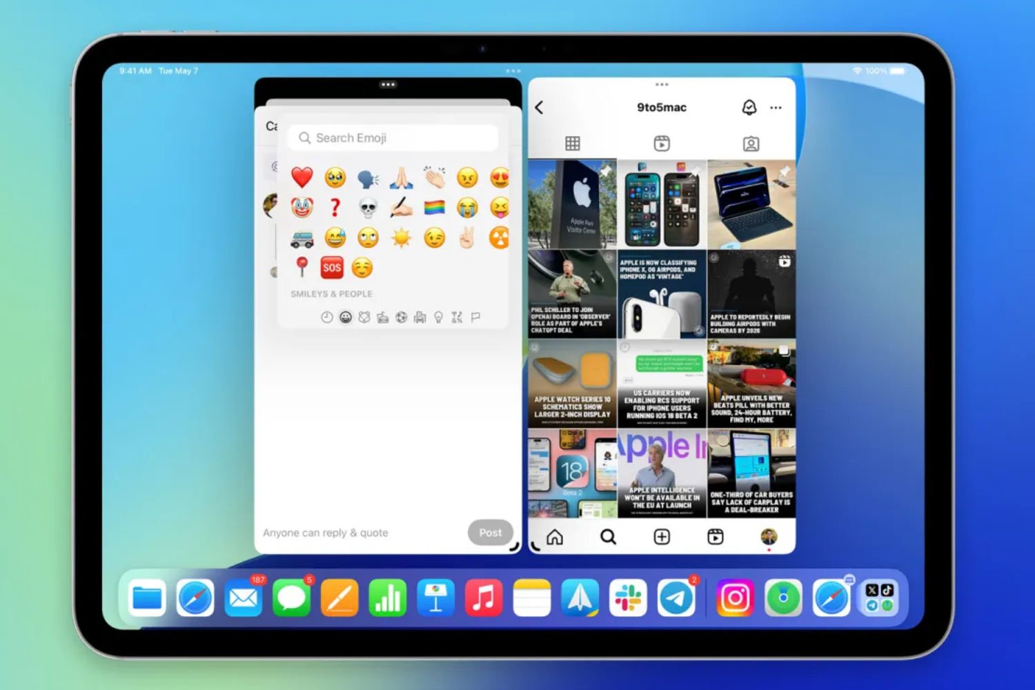 iPadOs 18 application emoji