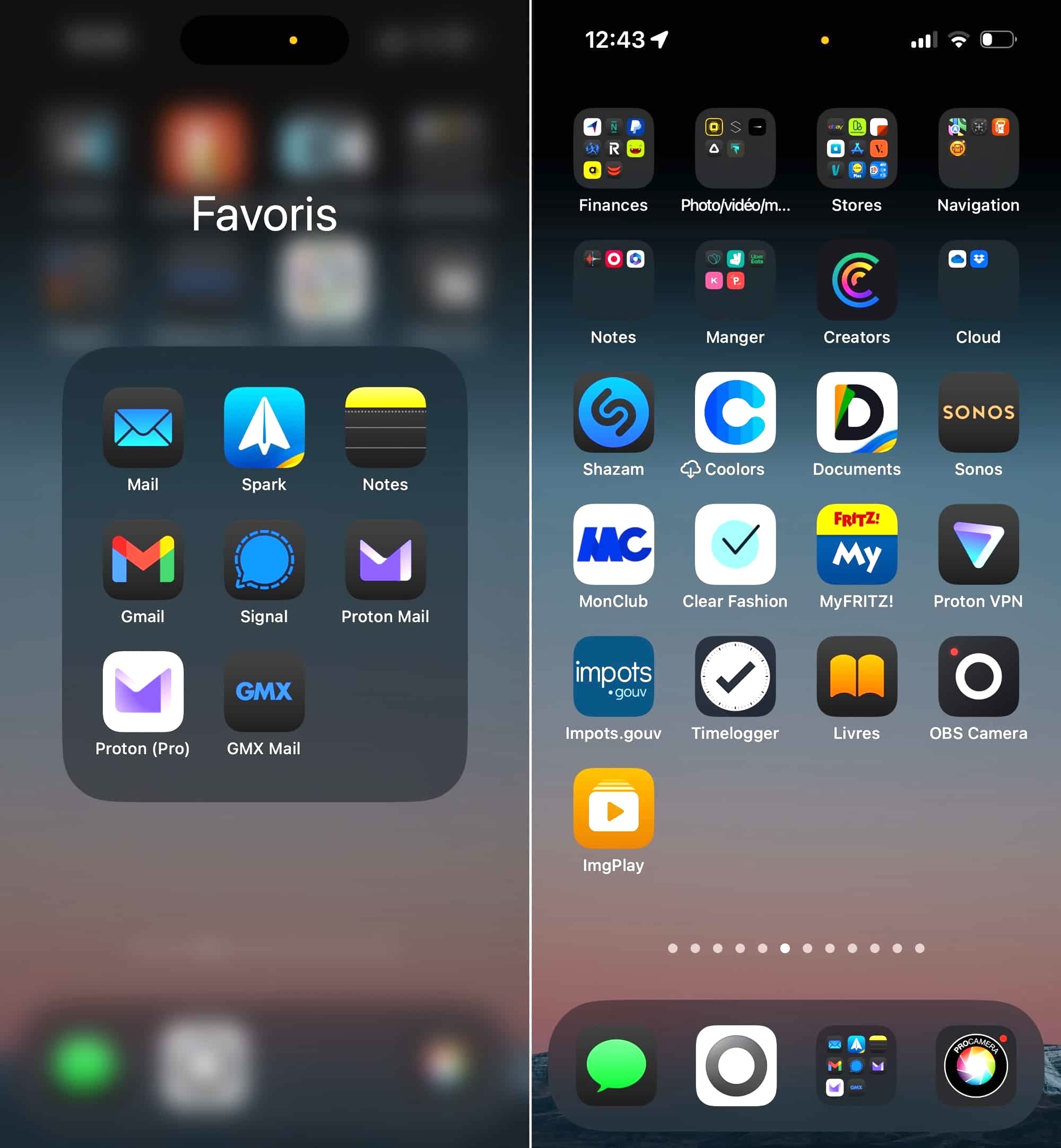 Mode sombre apps iOS 18