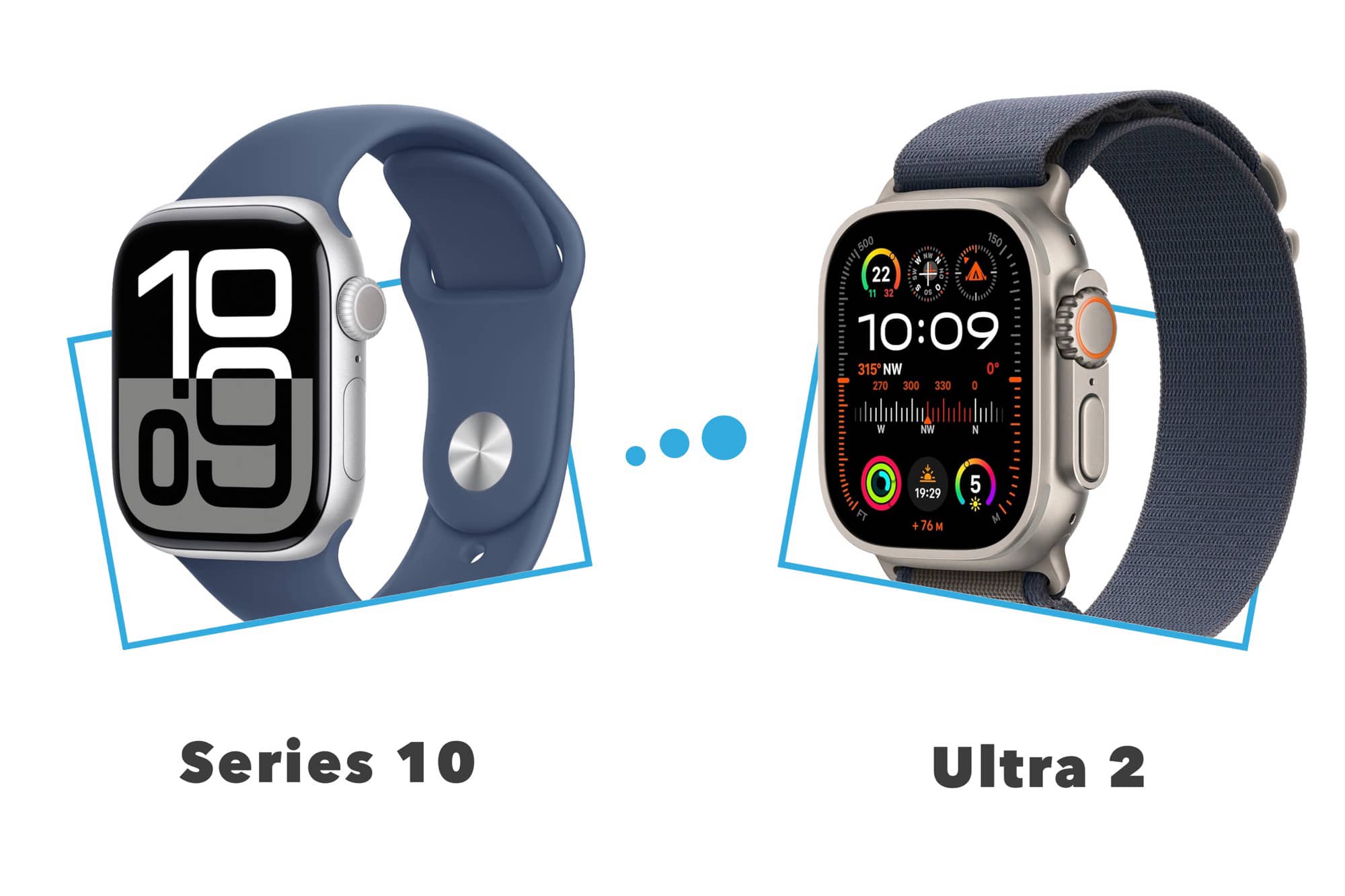 Comparatif Apple Watch Series 10 vs Ultra 2