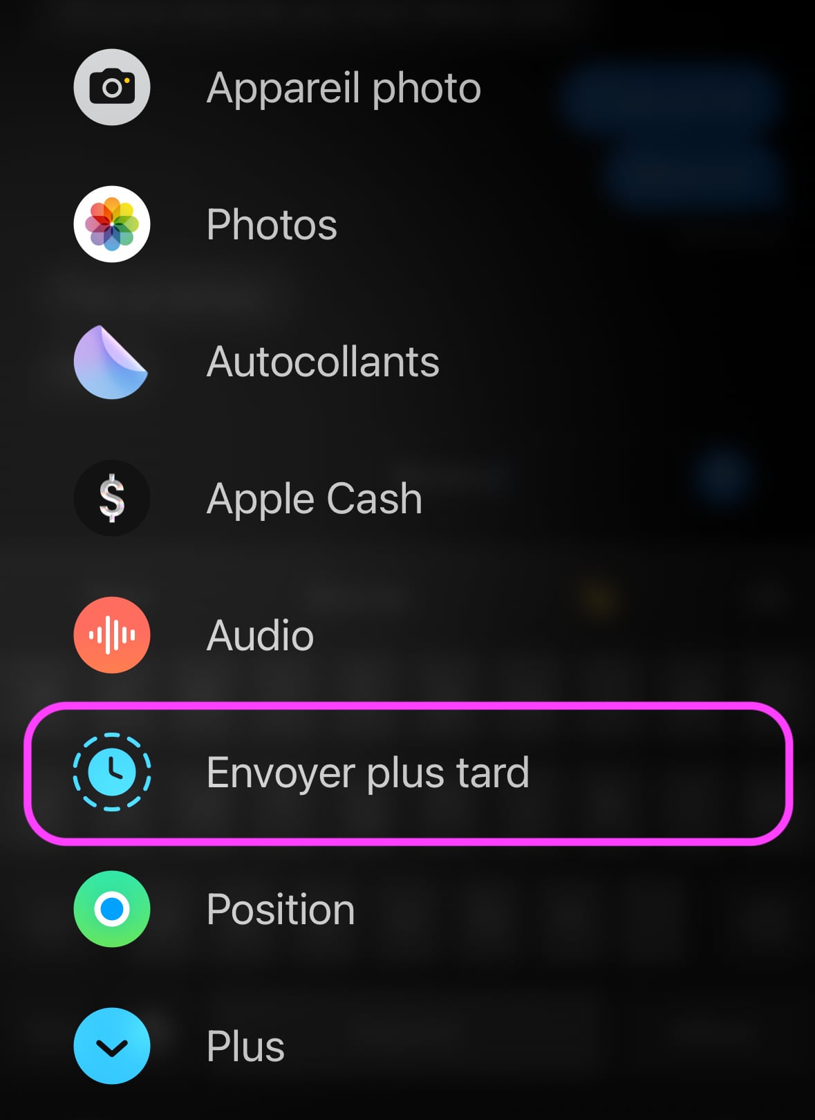 Envoyer plus tard app Messages iOS 18