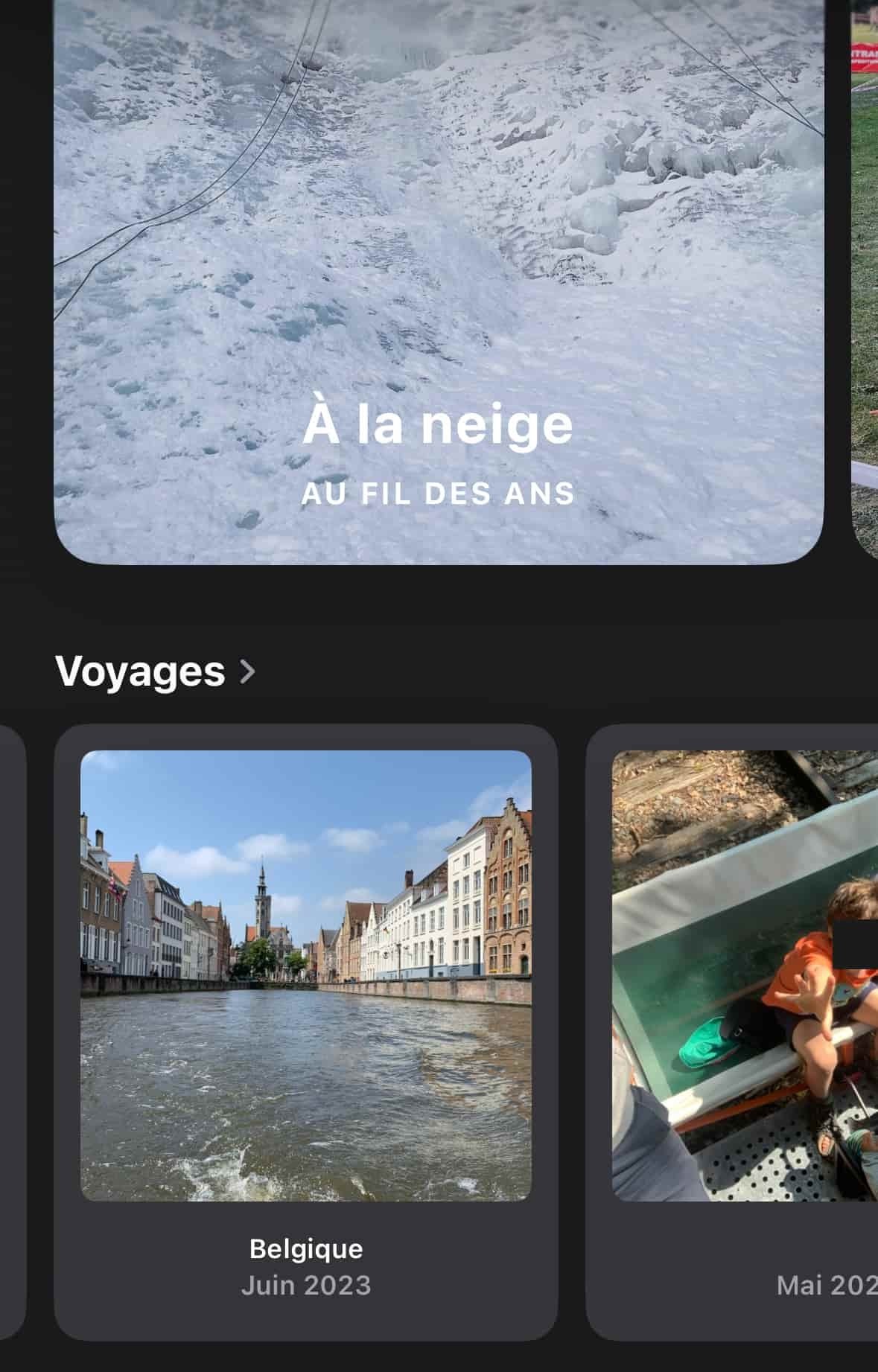 Photos voyages iOS 18