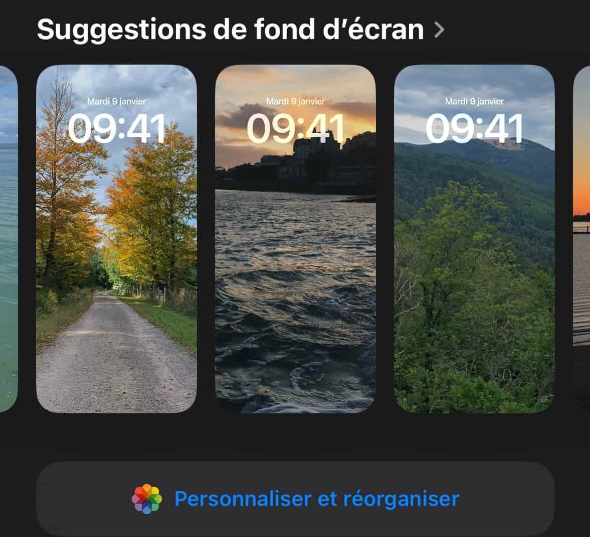 Suggestions fonds d'écran iOS 18