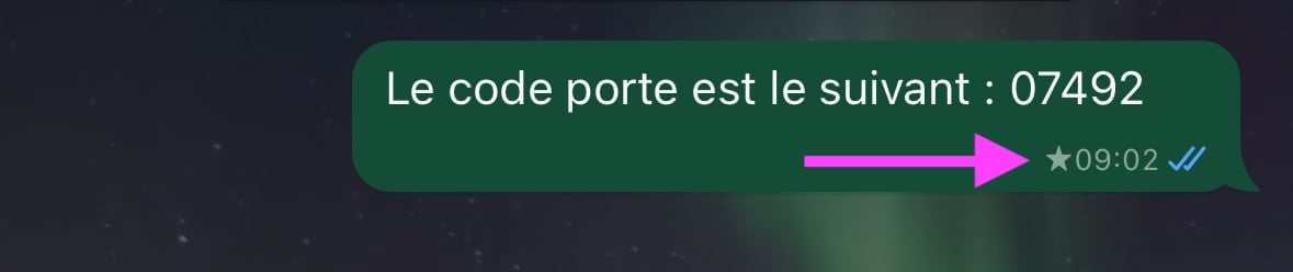 WhatsApp message important étoile