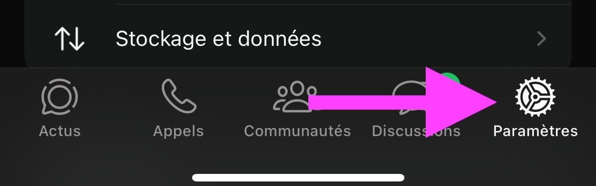 Paramètres WhatsApp