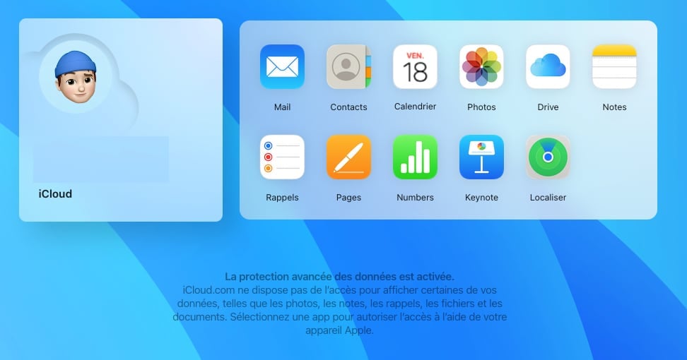 Protection avancée des données iCloud.com