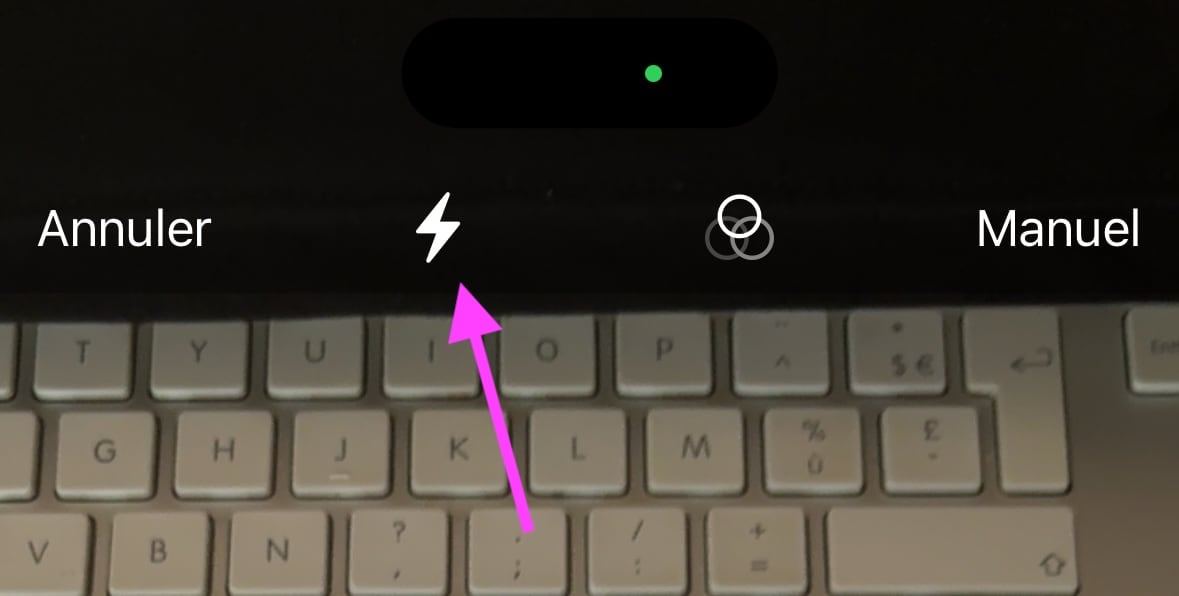 Apple Notes scanner flash