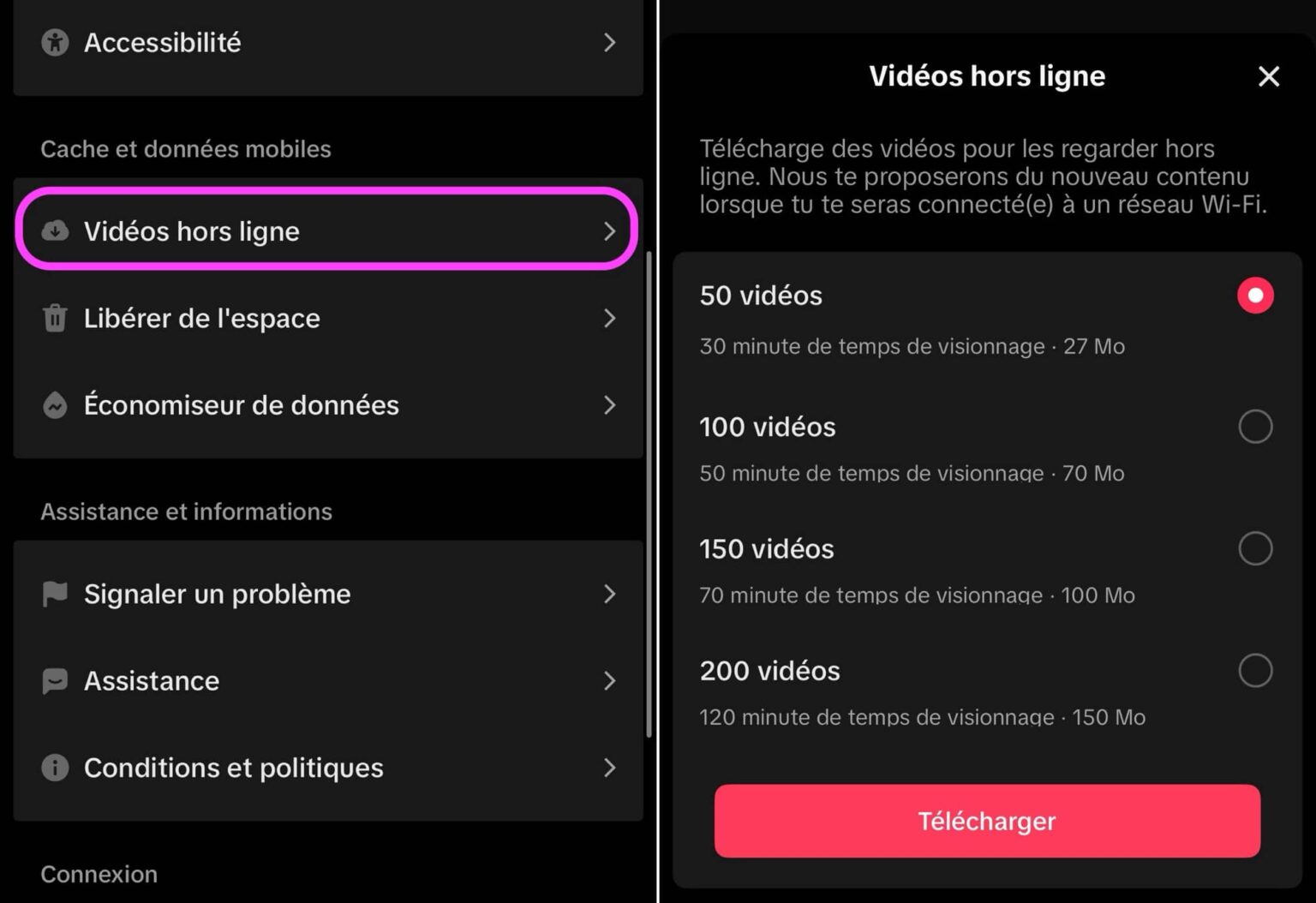 comment regarder des video hors ligne sur tiktok