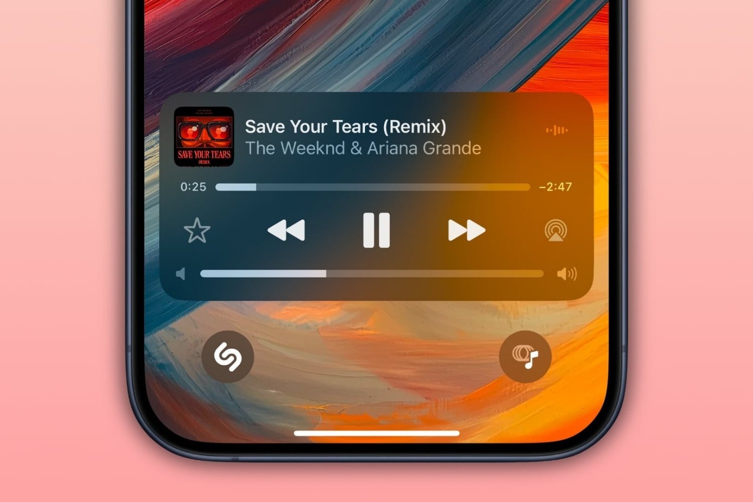 Volume slider curseur retour ios 18 18.2