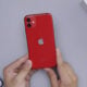 Apple iPhone rouge sida