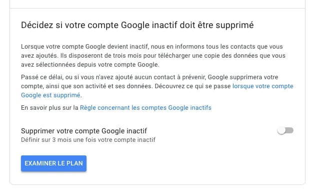 Compte inactif gmail