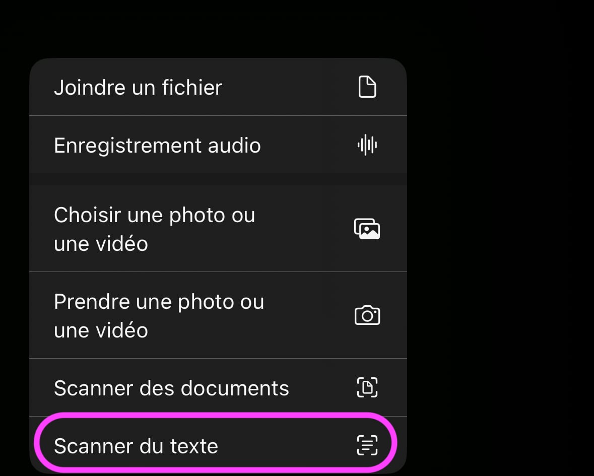 Scanner texte