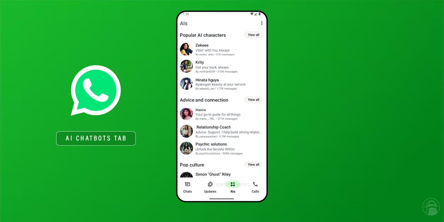 Ai chatbot tab whatsapp fonctionnalité ia