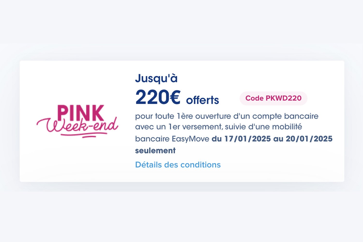 Pour son premier Pink Week-end en 2025, BoursoBank offre jusqu’à 220€ de prime